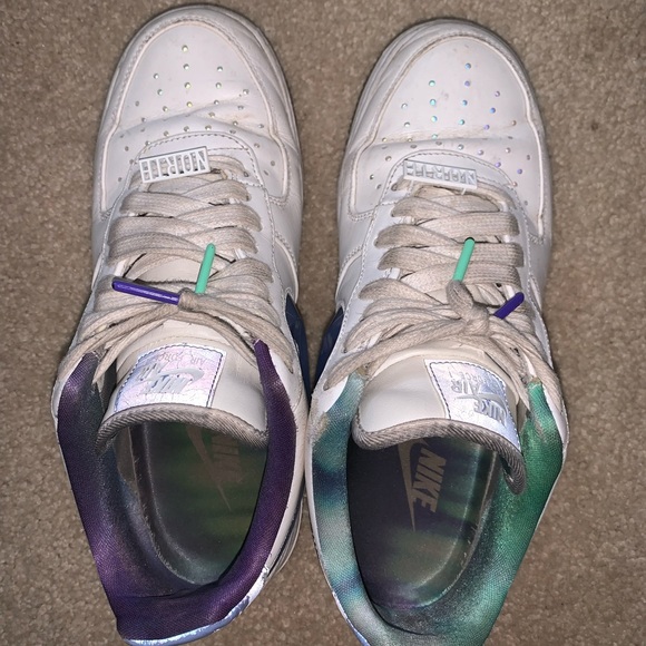 UNISEX REFLECTIVE GREEN AND PURPLE AIRFORCES!!๐๐๐ - Picture 6 of 8